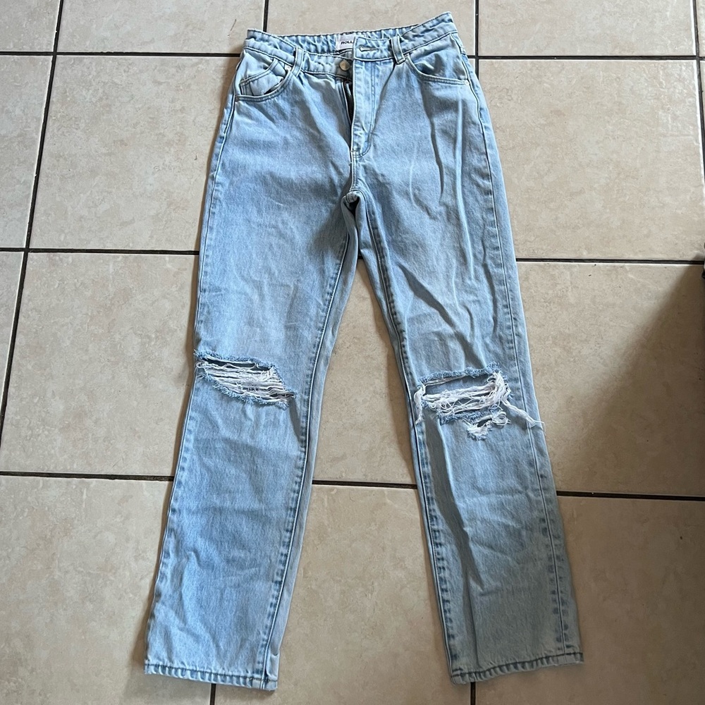 High Waisted Straight Jean